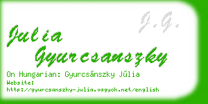 julia gyurcsanszky business card